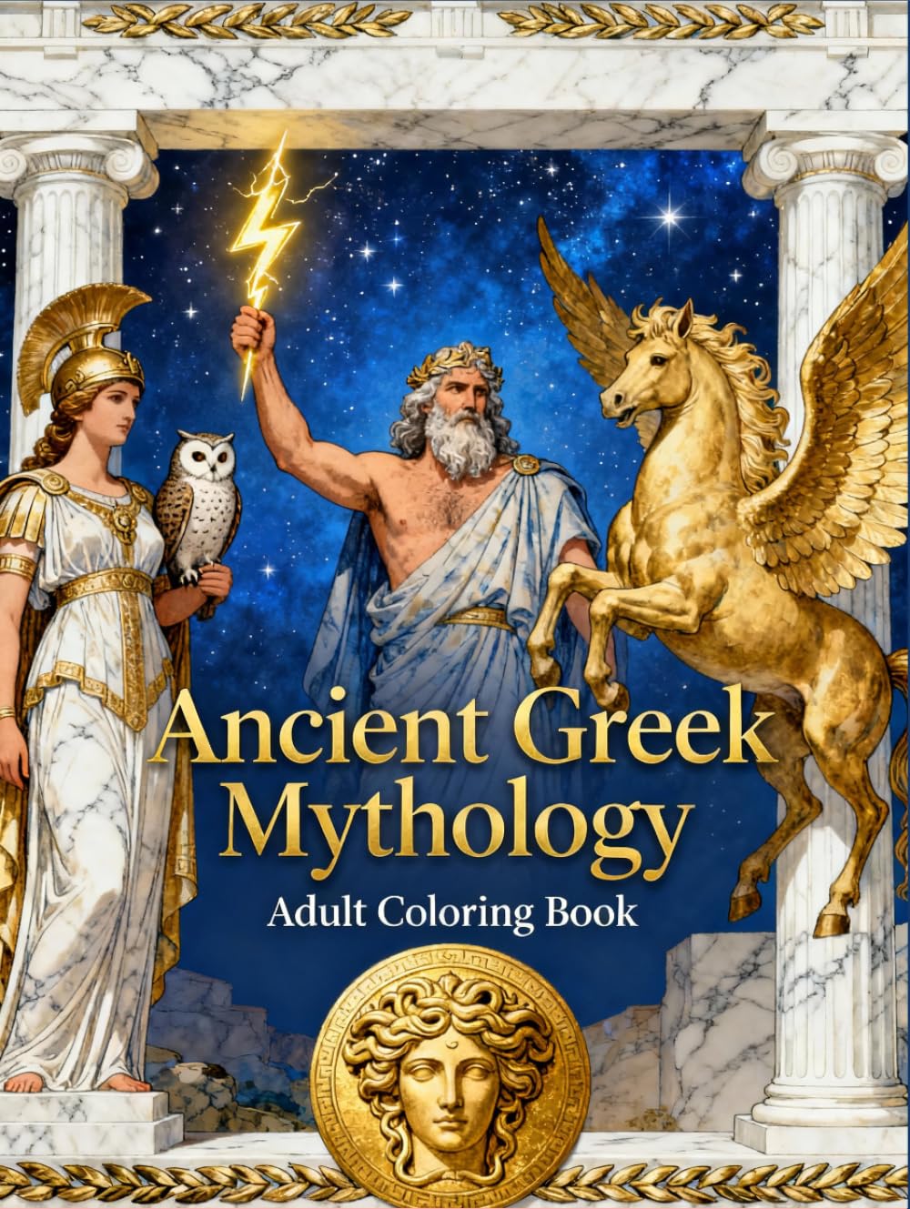 Ancient Greek Mythology — Adult Coloring Book: A Captivating Collection of Detailed Illustrations Inspired by Legendary Gods, Heroes, and Myths (Ancient Civilizations Coloring Book for Adults)