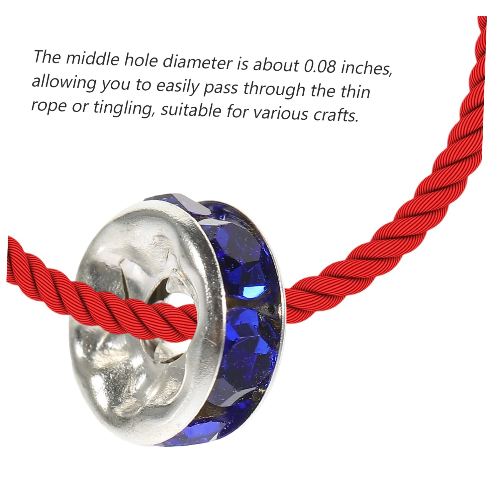 Lurrose 1200stücke Armband Spacer Perlen Rhinestone Zwischenperlen Für Schmuckherstellung Lose Bastelperlen Bastelmaterialien Für Ohrringe Und Mischfarbig