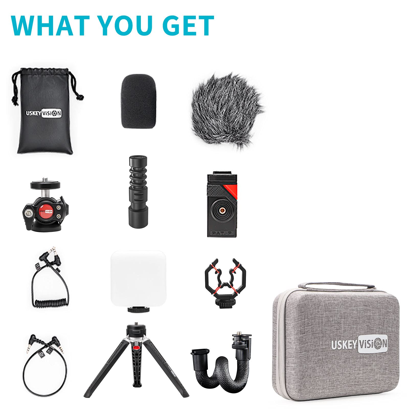 Kit Grabacion Iphone Kit Vlog Para Smartphone Micru00f3fono, Luz