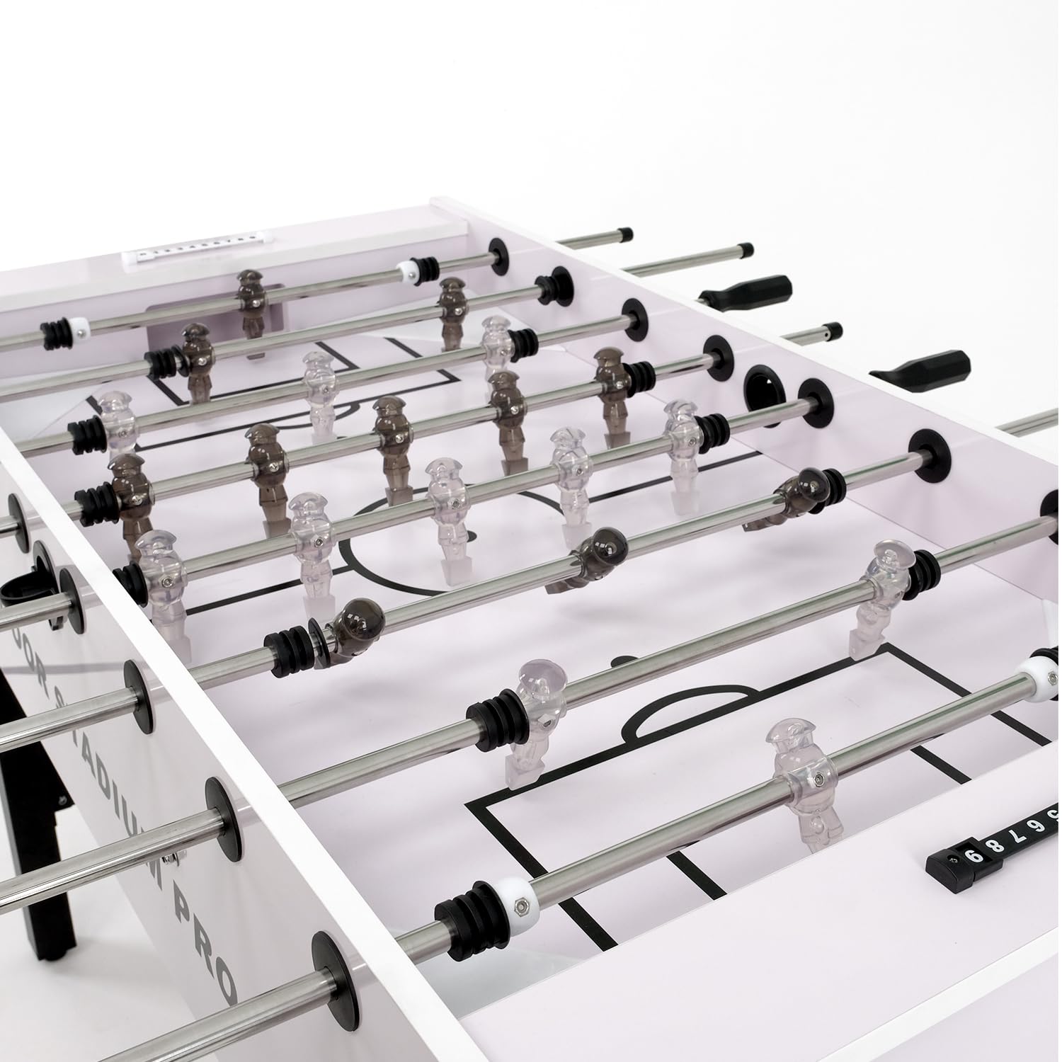 Kickertisch Outdoor Stadium Pro, Outdoor Fußballtisch wasserfest in Turniergröße, Outdoor Kicker Profi für draußen und drinnen 138,2 x 72,1 x 88 cm