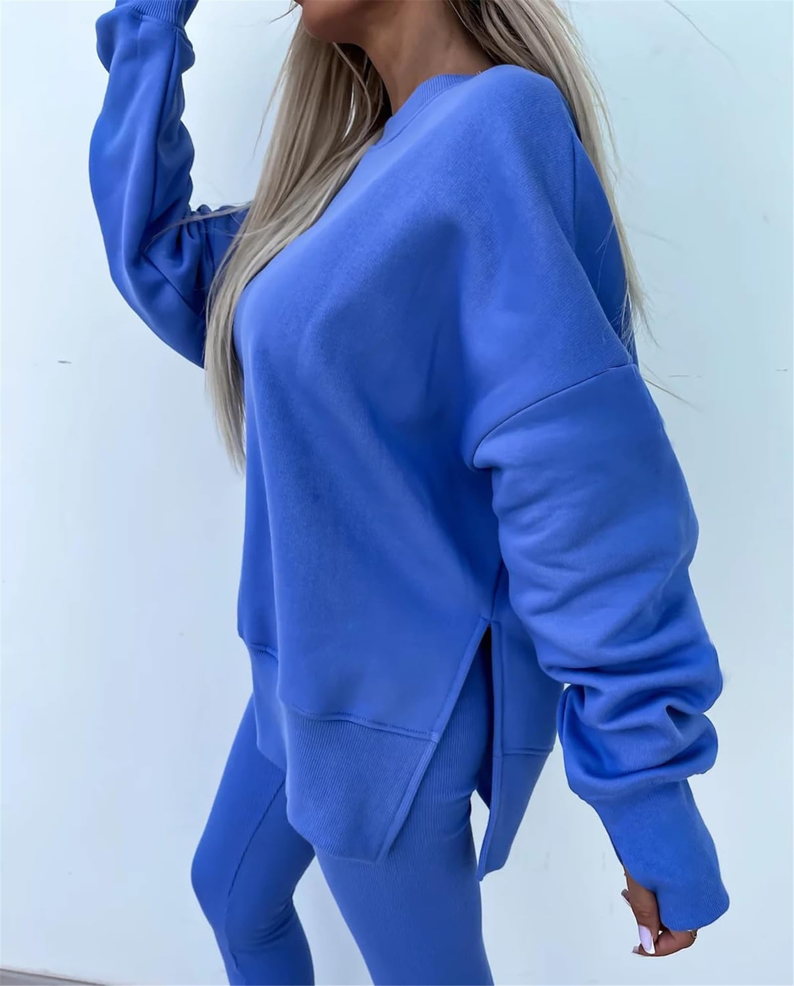 Bluza i legginsy zestaw 2-częściowy strój damski, jesienny zestaw, casualowa odzież domowa z długim rękawem