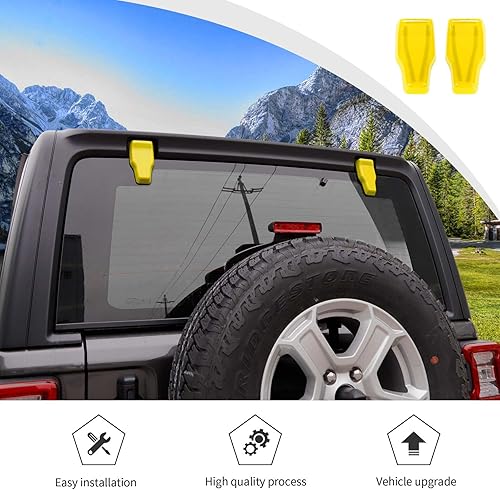 Vista 124 de Voodonala Cubierta de bisagra para puerta trasera derecha e izquierda para Jeep JL 2018-2025 Jeep Wrangler JL JLU Accesorios exteriores, negro