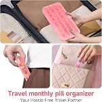 Zoksi Organisateur mensuel de pilules 1 Une fois par jour, un mois Voyage Pill Case, 30 Organisateur de boîtes à pilules une fois par jour, 31 Conteneur quotidien de médicaments avec grand support de pilule, pour supplément de vitamine médicaments, rose