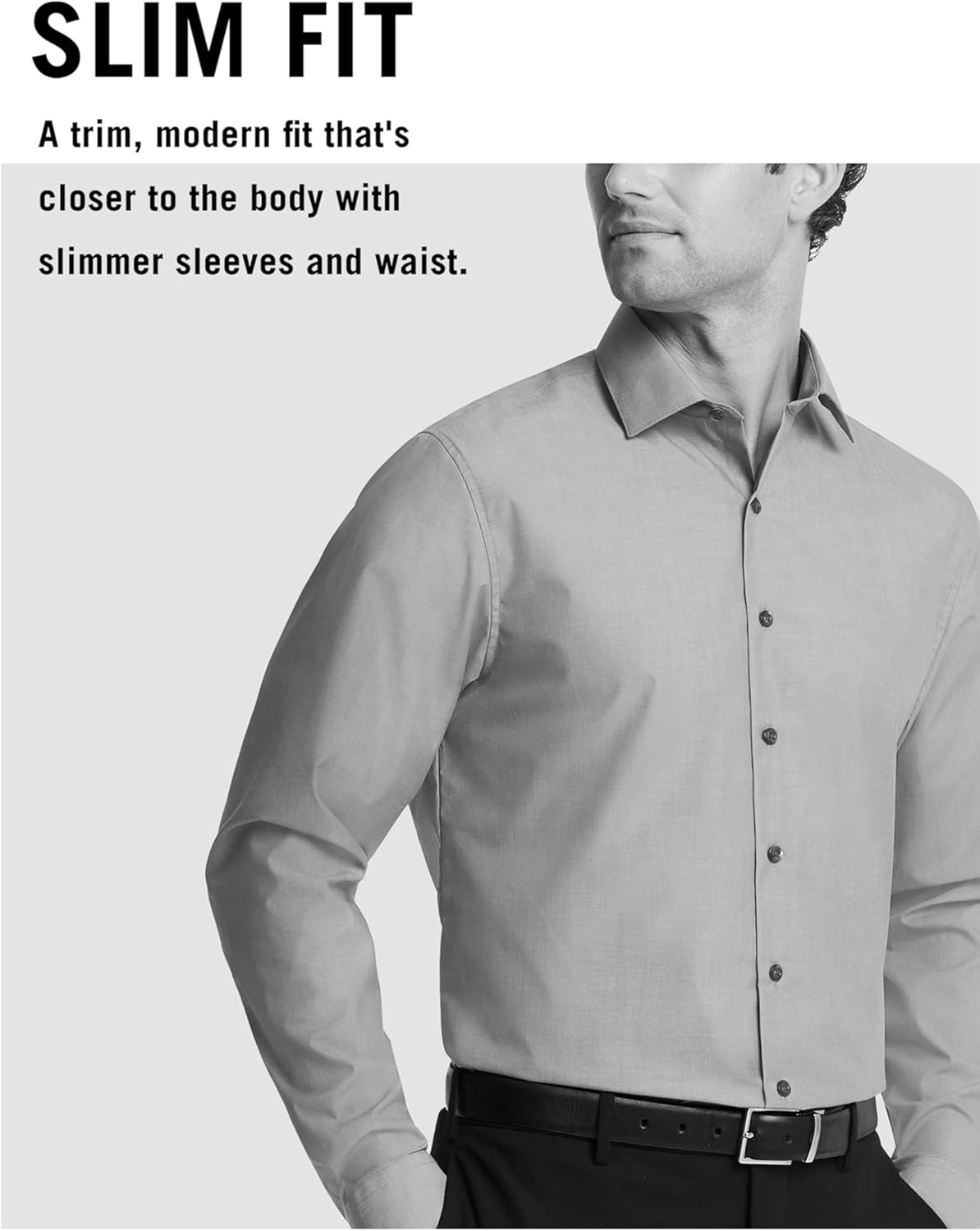 Kenneth Cole Reaction Men's Dress Shirt Slim Fit Techni-Cole Stretch