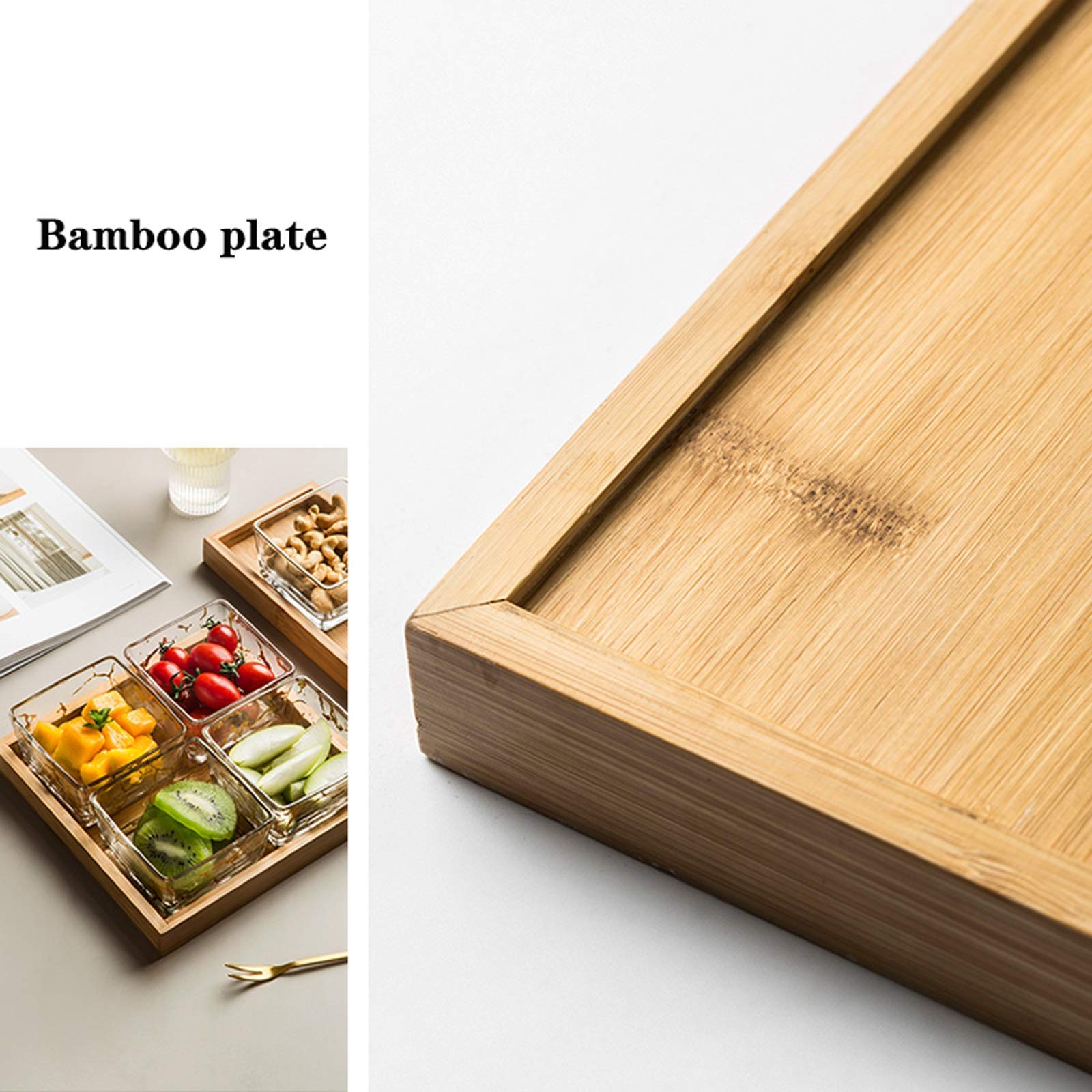 Vorspeisenteller Snackteller Glas-Dip-Schalen Mit Serviertablett Sojasauce Teller/Schalen, Gewürze Servierteller - Gut Für Snack Ketchup Sojasauce Obst Gewürzteller-B