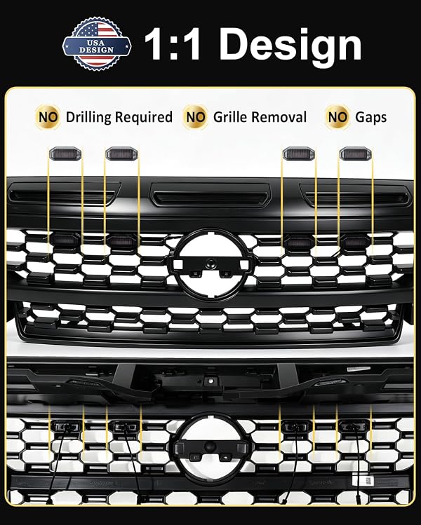 LED Front Grill Lights for Nissan Frontier 2025 2026 S SV SL, Yellow by OKLSG - Used condition - Image 3