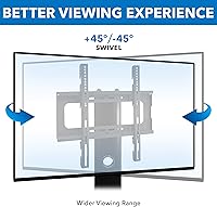 Vista 7 de Mount-It! Soporte de TV de suelo con soporte y estantes de vidrio templado para almacenamiento Centro de entretenimiento con soporte para TV, se