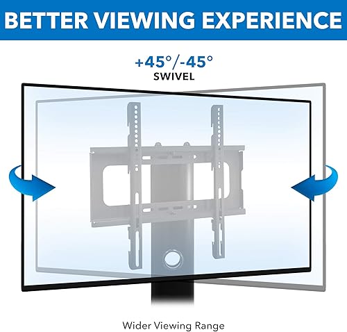 Miniatura 8 de Mount-It! Soporte de TV de suelo con soporte y estantes de vidrio templado para almacenamiento  Centro de entretenimiento con soporte para TV, se