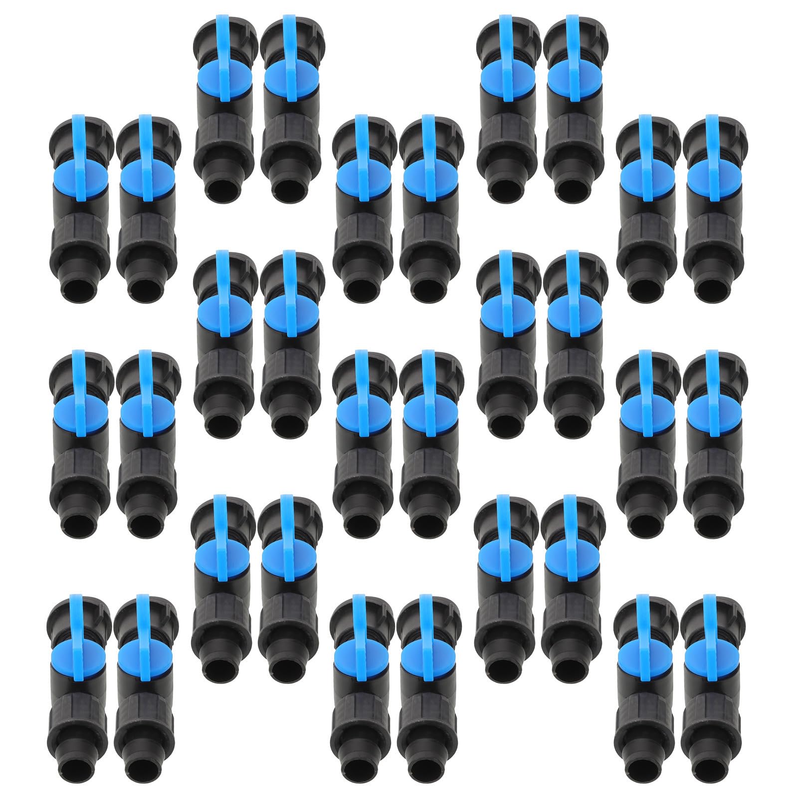 Zerodeko 50 Pezzi Raccordi per Irrigazione in Pp Compatibili Tubi Φ16 Connessione Rapida e Controllo Facile per Irrigazione a Goccia in Piccoli Campi e Casa