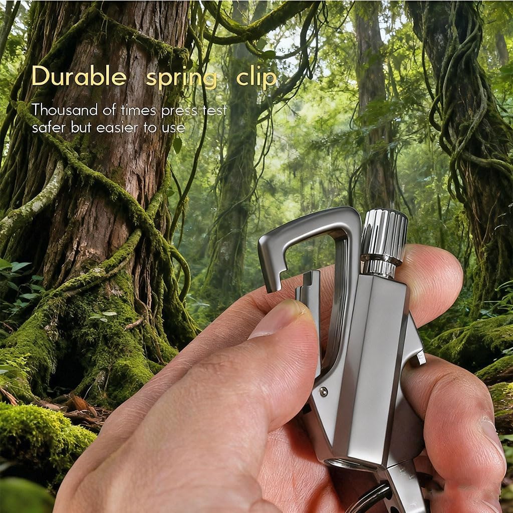 Permanent Match Infinity Lighter, Multitool Keychain Lighter with Bottle Opener, Waterproof, for Outdoor Survival(2pack 2)