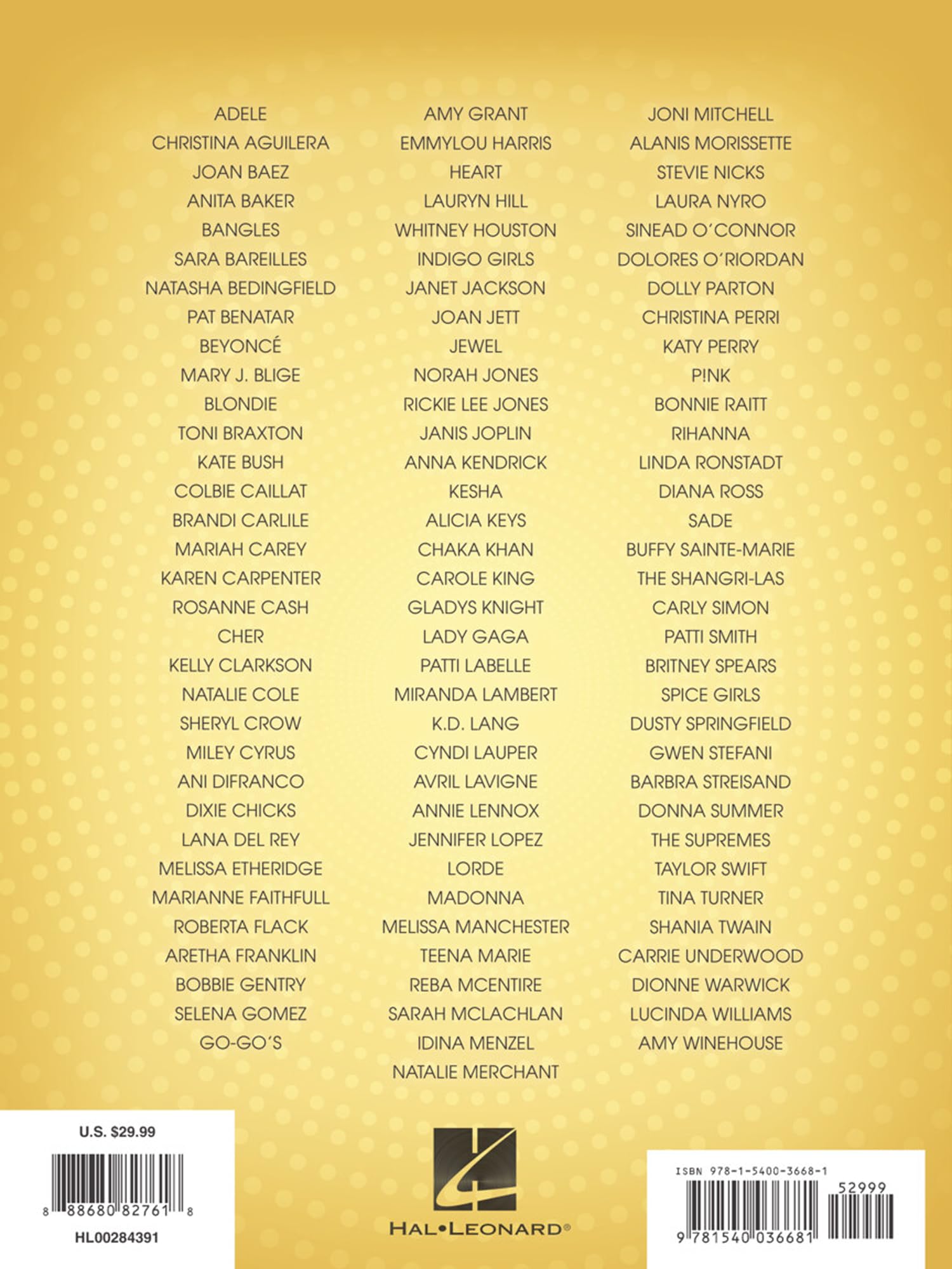 100 Women of Pop and Rock: Piano, Vocal, Guitar
