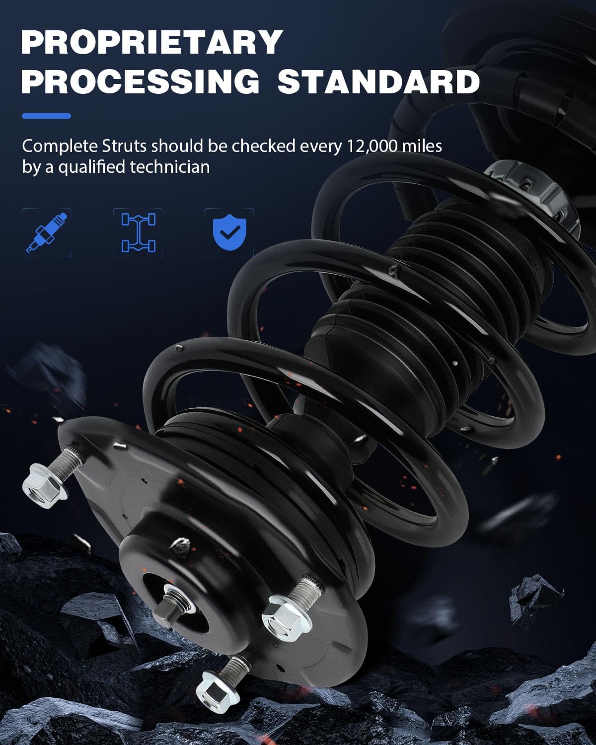 ECCPP Struts Complete Struts Spring for 2011-2013 for Kia Sorento Struts Shocks for 272713 front Struts