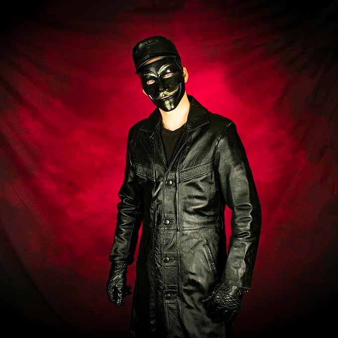 Máscara V de Vendetta Guy Fawkes Halloween Disfraz Adulto miniatura 6