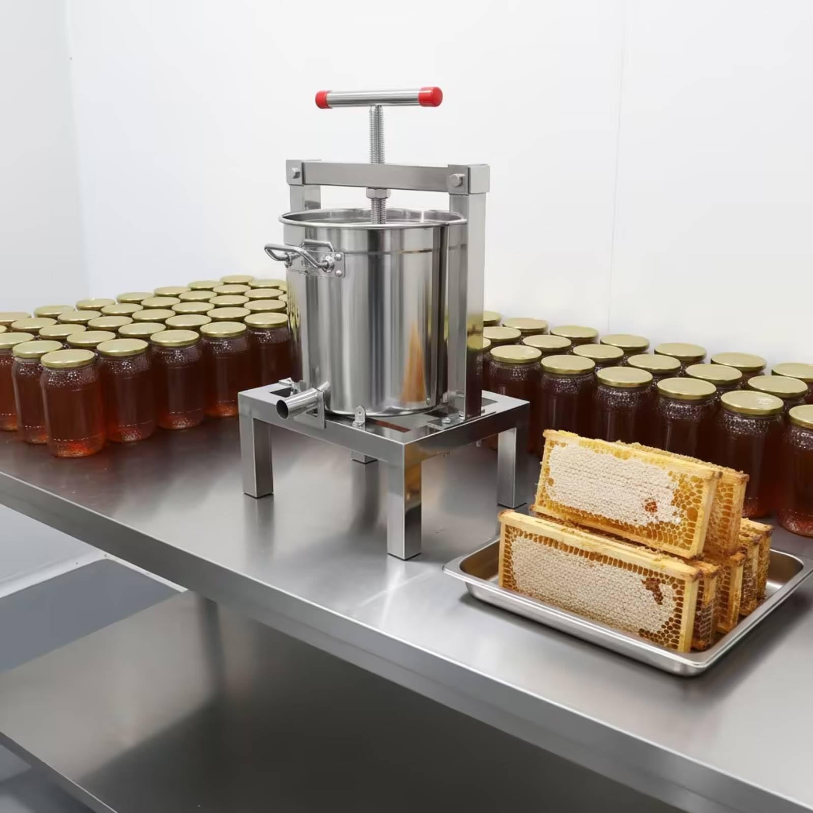 Torchio Manuale con Manovella a T Resistente Estrattore di Manuale Professionale Pressa per Apicoltori, Hobbisti, Apicoltura