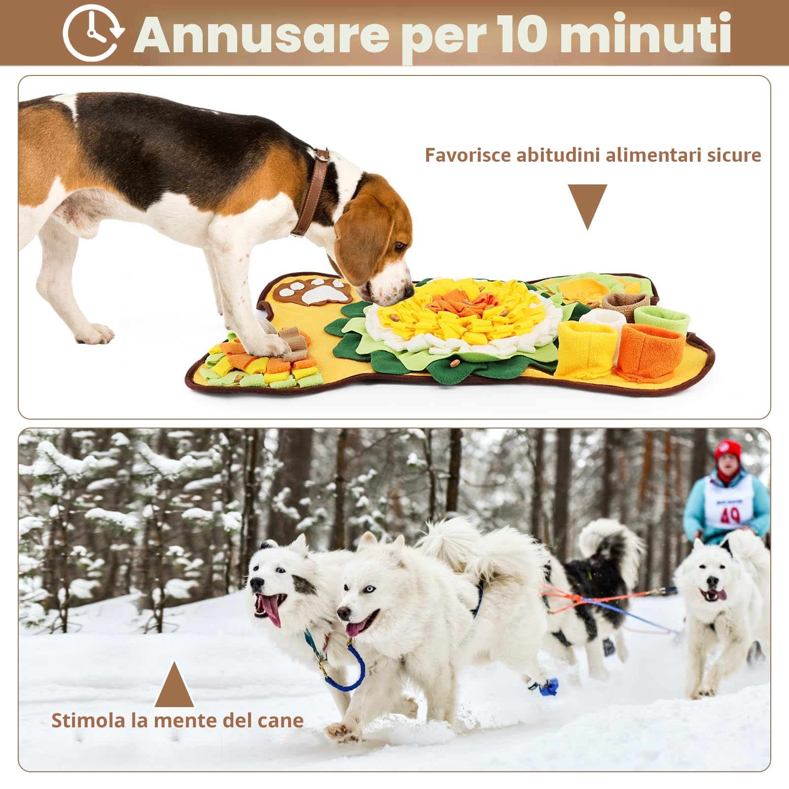 Tappeto da Fiuto per Cani, MXTIMWAN Sniffing Tappeto per Cani, Dog Sniffing Mat, Tappetino Training Olfattivo