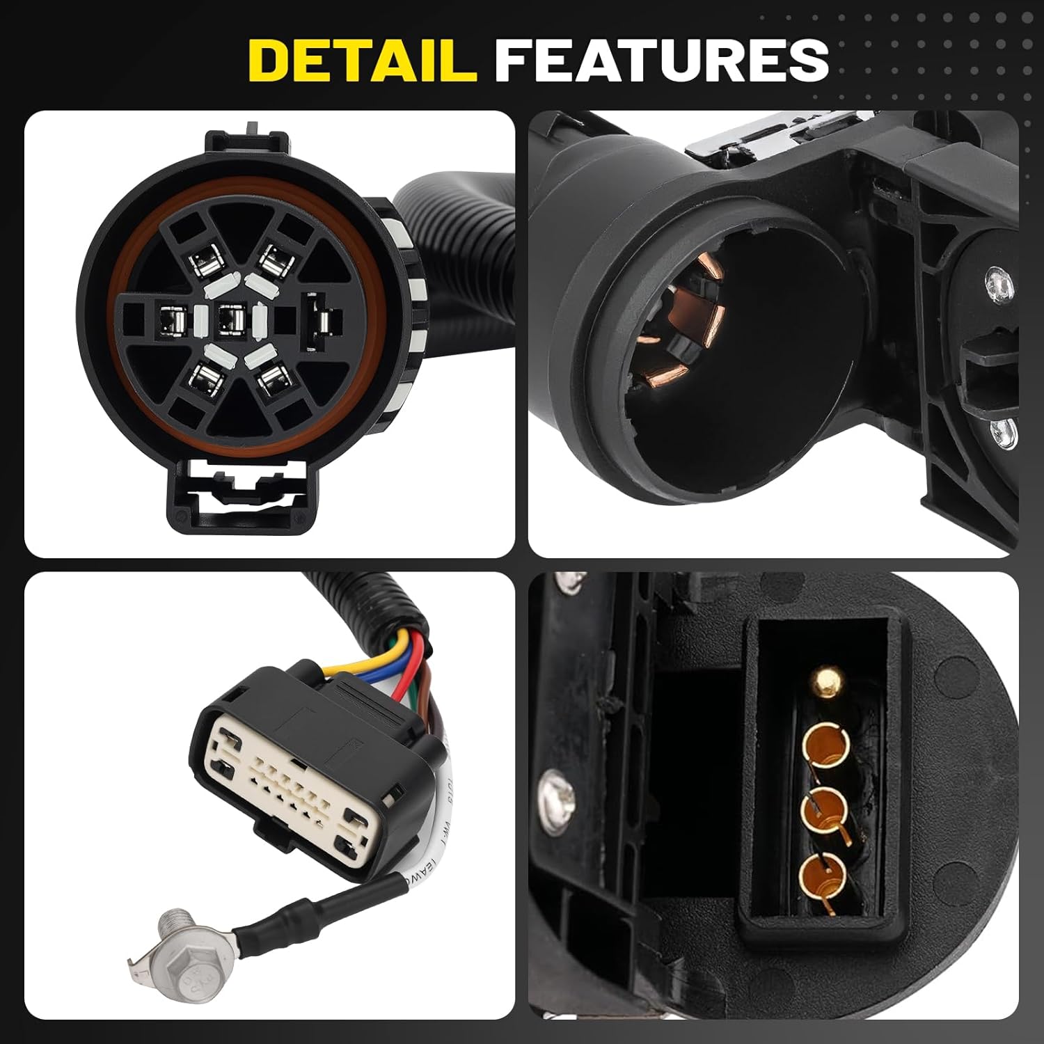 9L3Z-15A416-A Trailer Hitch Tow Wiring Connector Harness Installation Kit for Ford F-150 FX2 FX4 King Ranch Lariat 2009-2014 Replace 9L3Z15A416A