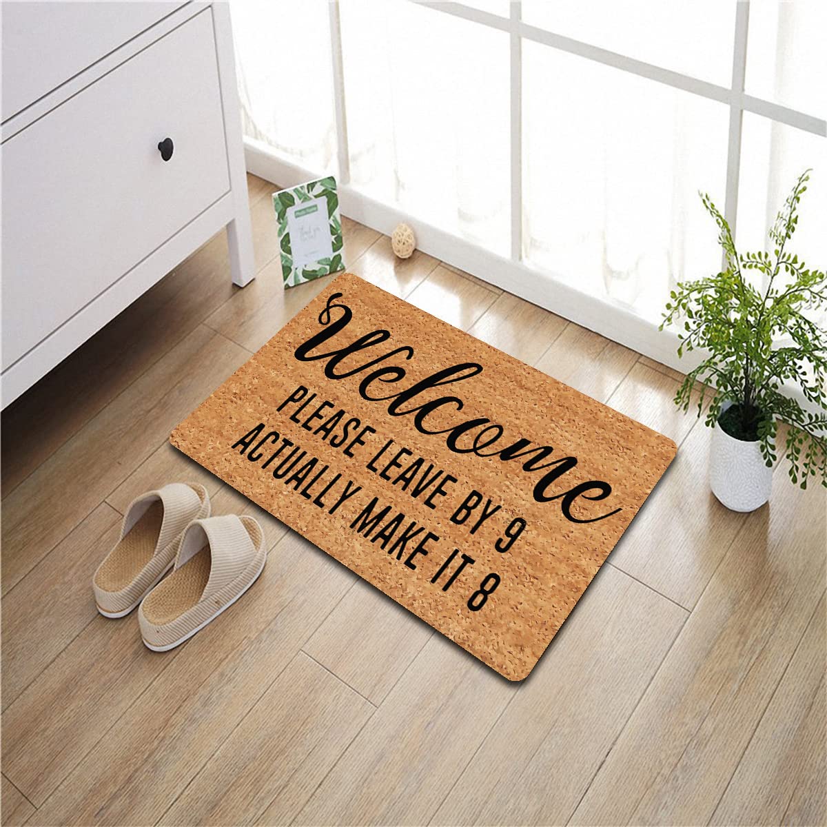 Amazon.com: Funny Welcome Doormat Please Leave By 9 Actually Make