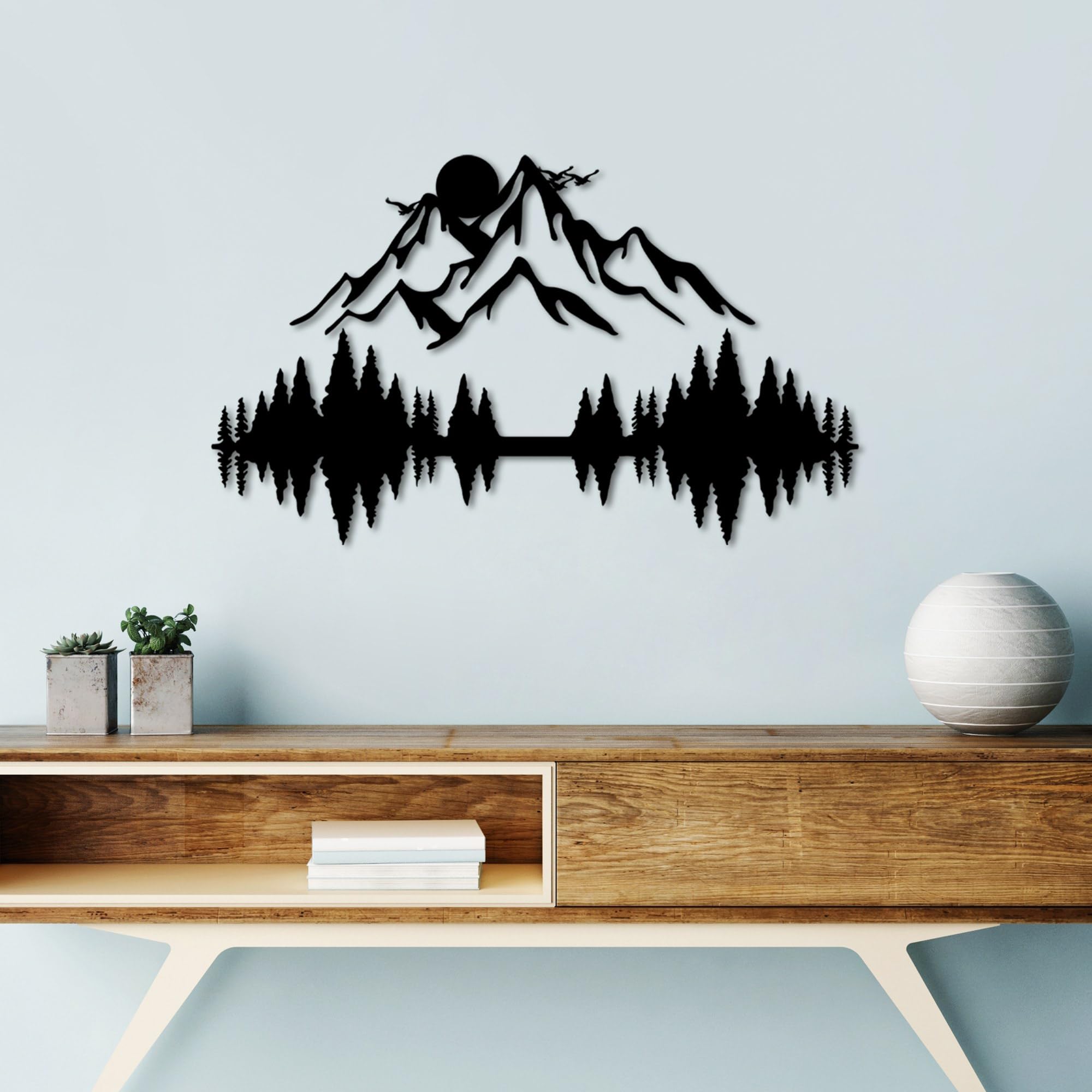Accessoires muraux design métal noir décoration salon Hanah Home
