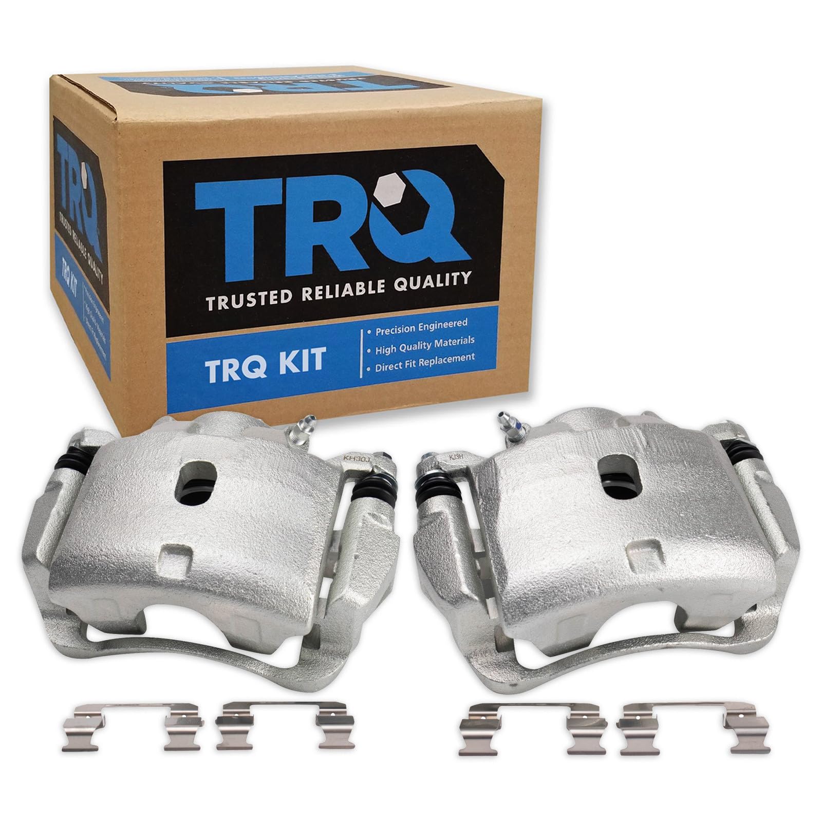 TRQ Front Driver and Passenger Side Brake Caliper Set Caliper Brackets
