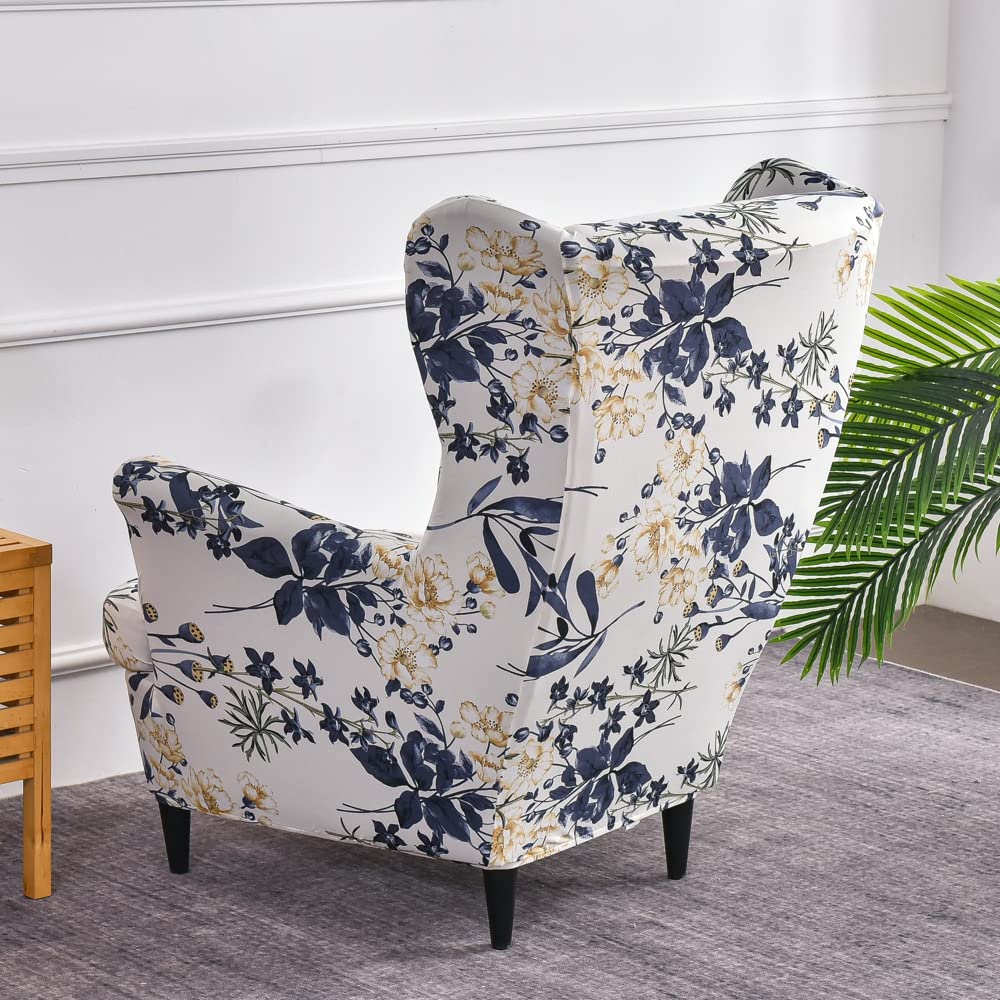 Protection Fauteuil Imprimée Housse De Fauteuil à Oreilles Meigeh - 2 Pièces - Tissu Jacquard Élastique - Protection Et Déco Housse Ameublement Extensible Protection Fauteuil Imprimée Housse De Fauteuil à Oreilles Meigeh - 2 Pièces - Tissu Jacquard Élastique - Protection Et Déco Housse Ameublement Extensible