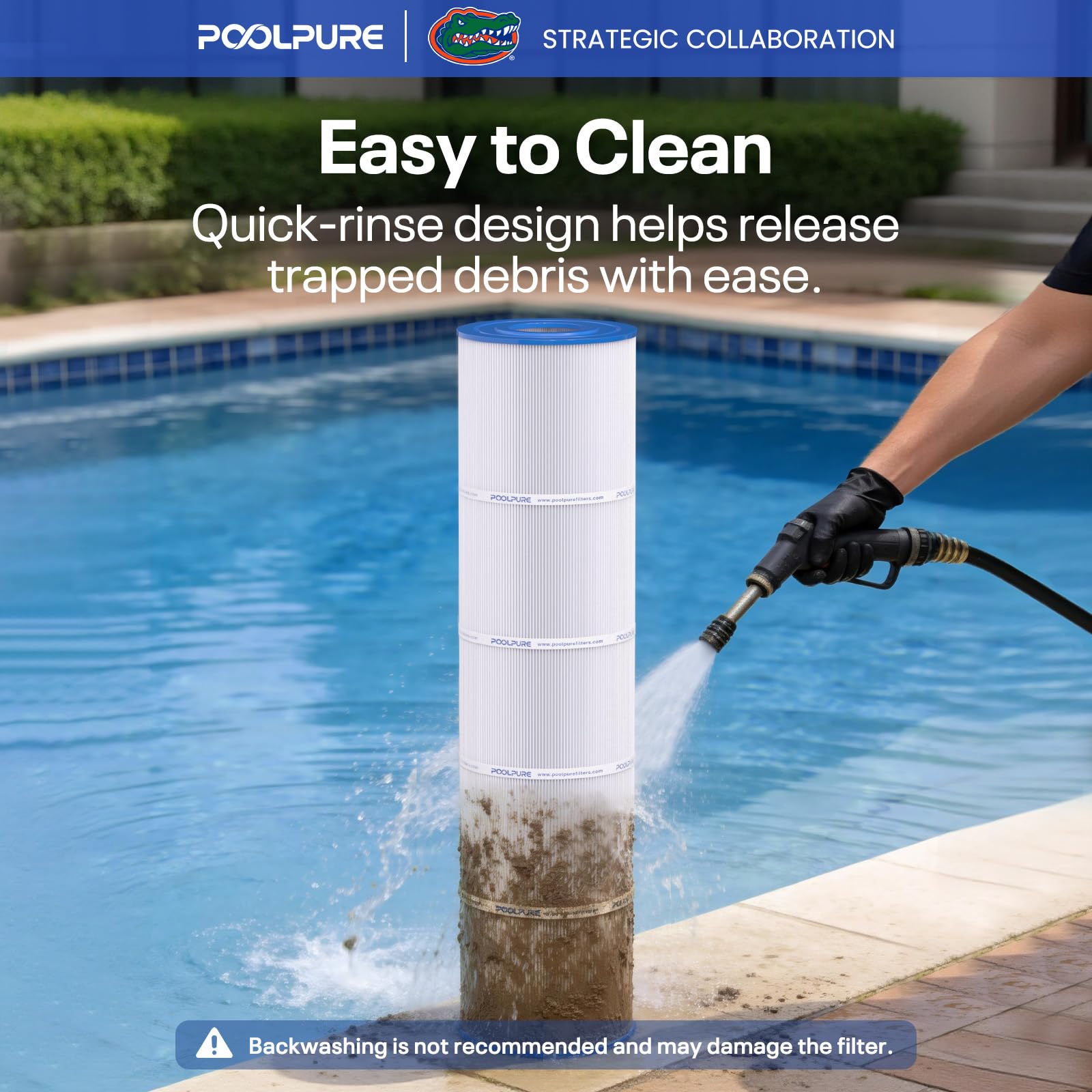 POOLPURE PLESL105 Filtro de piscina reemplaza OPT-420-4PK, Jacuzzi PLESL105, J-CQ420, QL105 Cartuchos de filtro 4PACK | Compatible con cartuchos de filtro de piscina OPT-420-4PK, QL105, 4 x 105 pies cuadrados