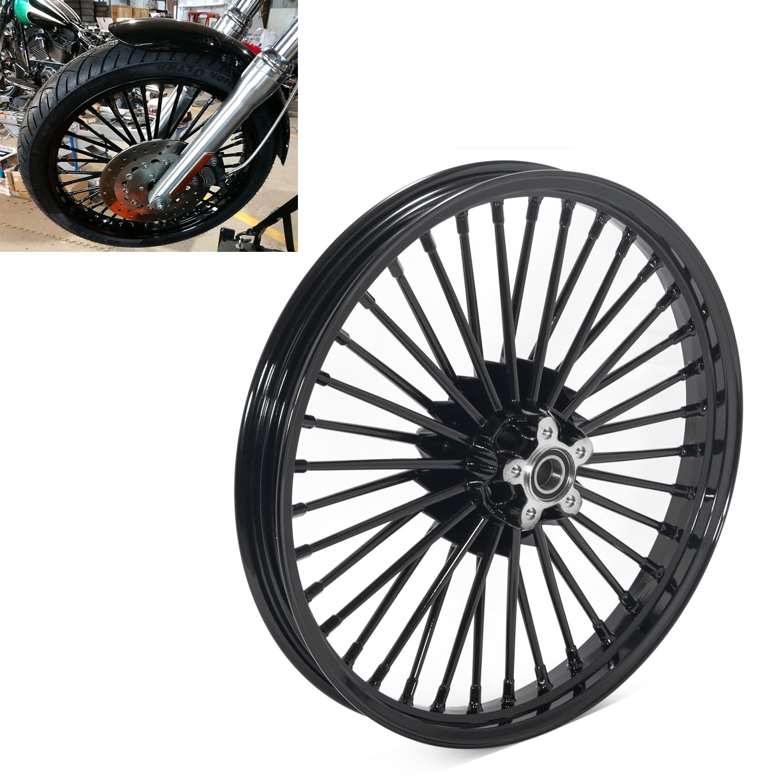 Amazon.com: TOFR 21x2.15 Front Wheel Rim 21 inch Fat Spoke For