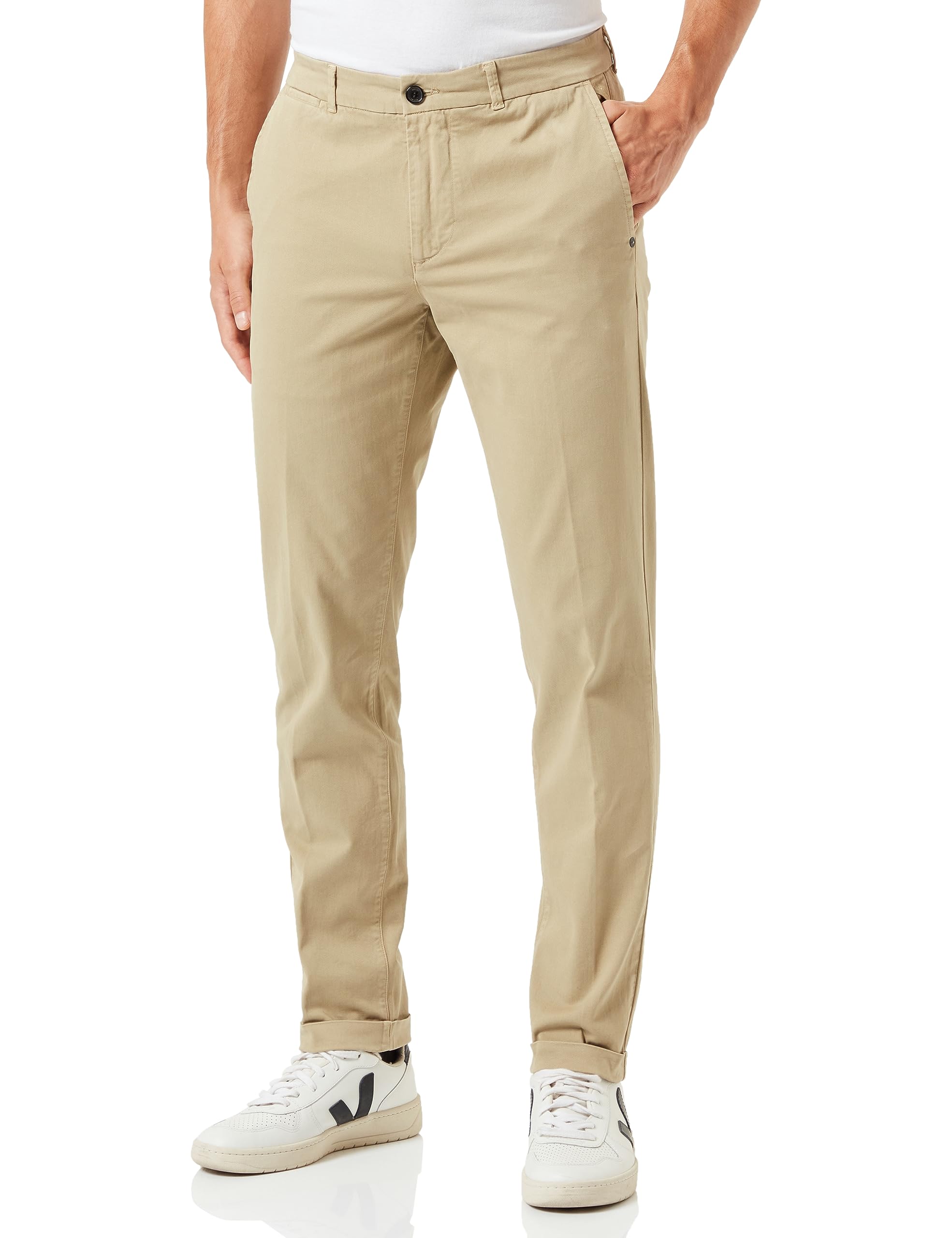 Replay Herren Chino Brad Straight-Fit, Khaki 597 (Beige), 29W / 32L