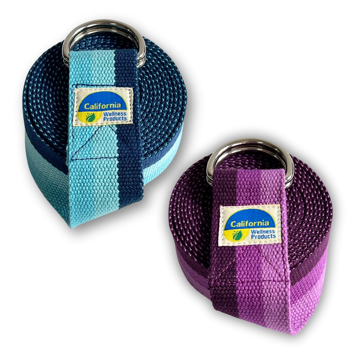 California Yoga Strap | Yoga Belt with Safe Adjustable D-Ring Buckle for Pilates | Stretching Strap | Exercise Bands | Physical Therapy | Improves Sitting Posture