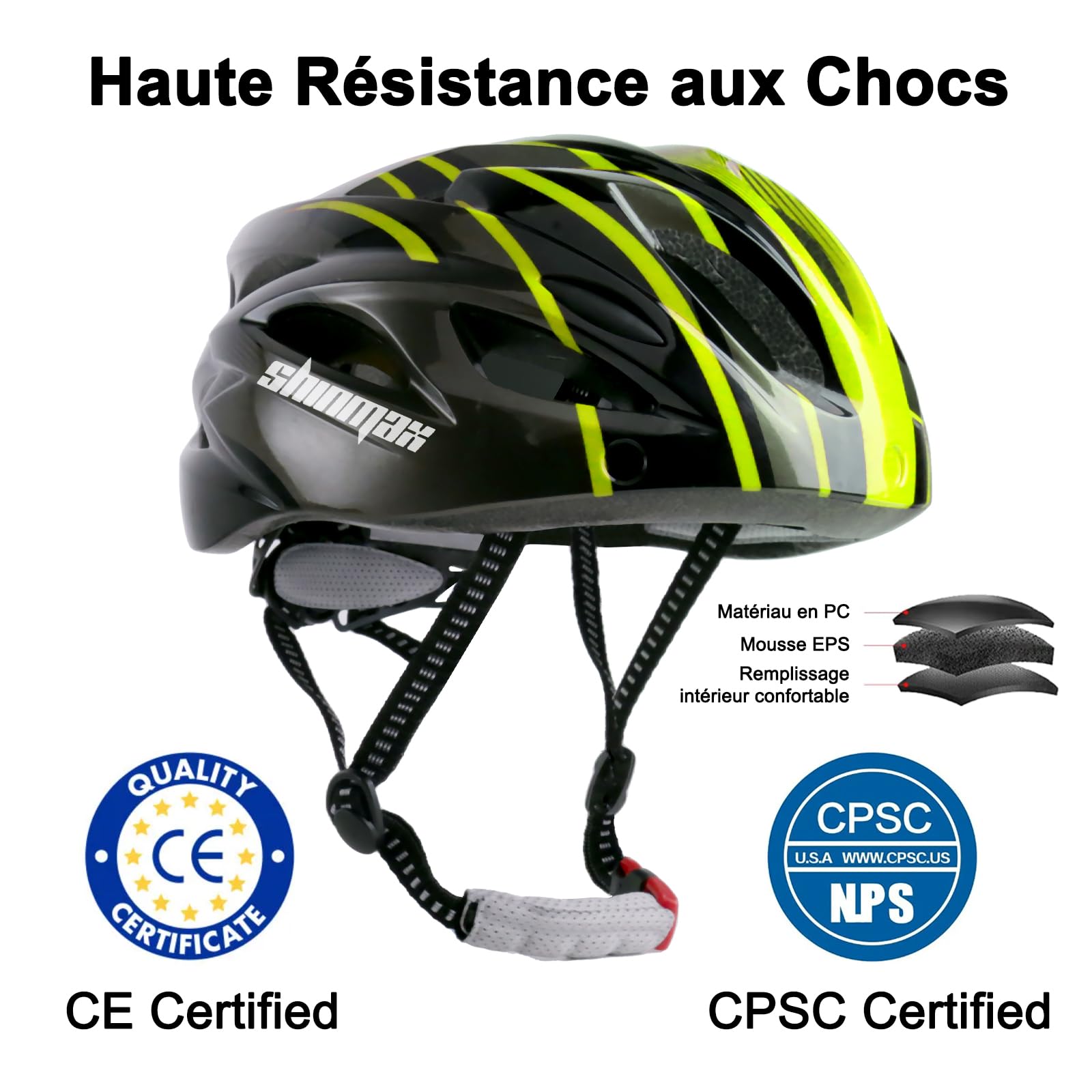 Shinmax Casco Bici Uomo Donna con Luce di LED Casco MTB con Visiera Magnetica Staccabile Shield Caschi Bici Leggero Casco da Bicicletta Unisex Adulto Caschetto Bici Ciclismo Regolabile 56-62cm