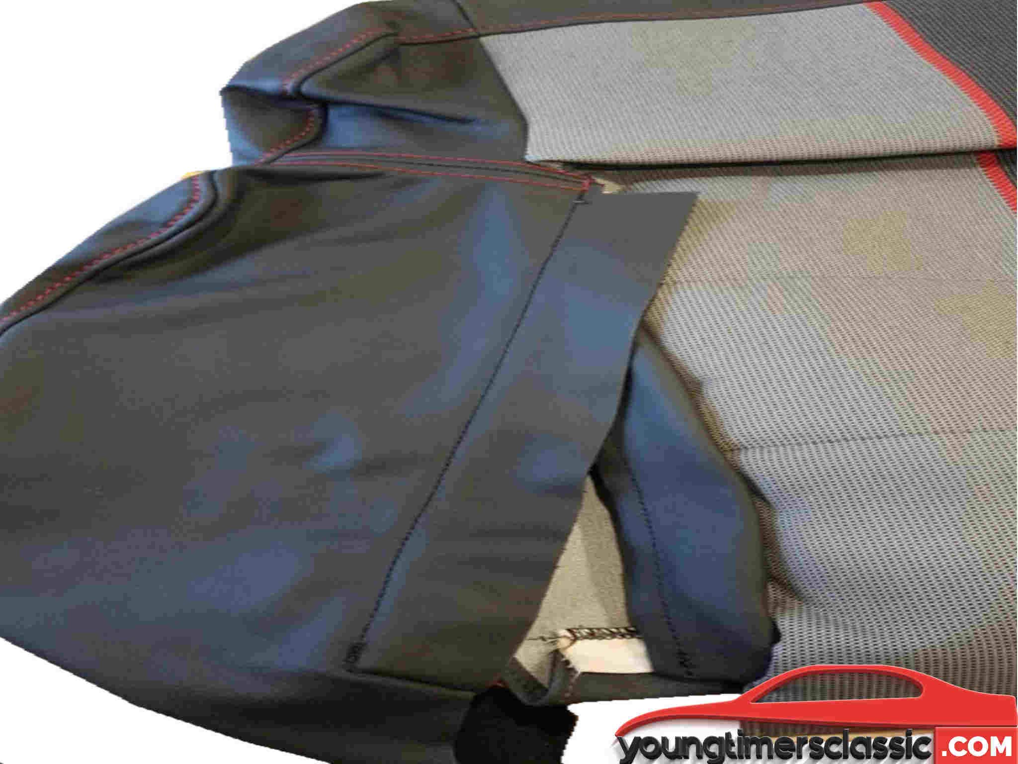 Coiffes Sièges Avant En Cuir Gris Anthracite Tissu Ramier - Peugeot 205 Gti Cti Cabriolet 31
