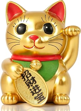 5 Inch Gold Lucky Cat Figurine