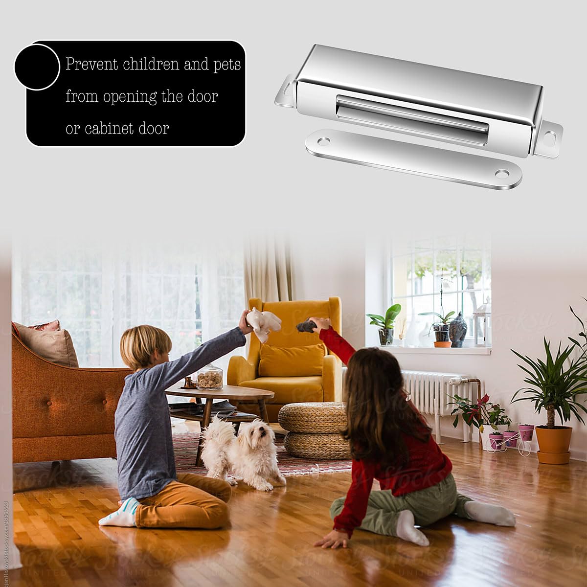Selyse Pack of 2 Magnetic Catch Door Magnets for Cabinet Doors Magnetic Clasps, Stainless Steel Drawers, Magnetic Door Closer - Image 4
