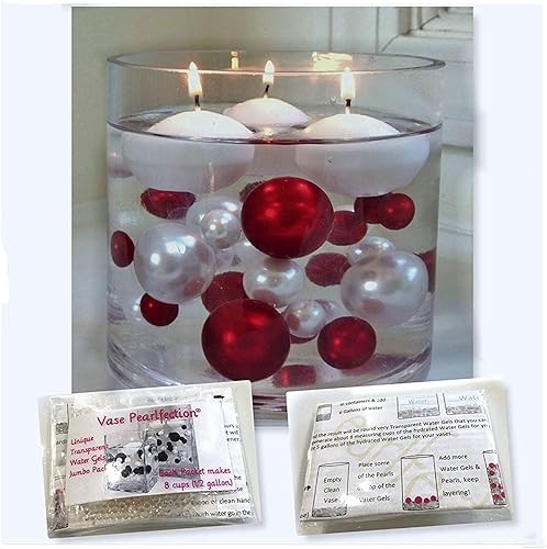 Miniatura 2 de Kit flotante de 3 geles de agua de doble transparencia que llena 3 galones de geles para tus jarrones, con exclusivas bolsas de preparación medidas,