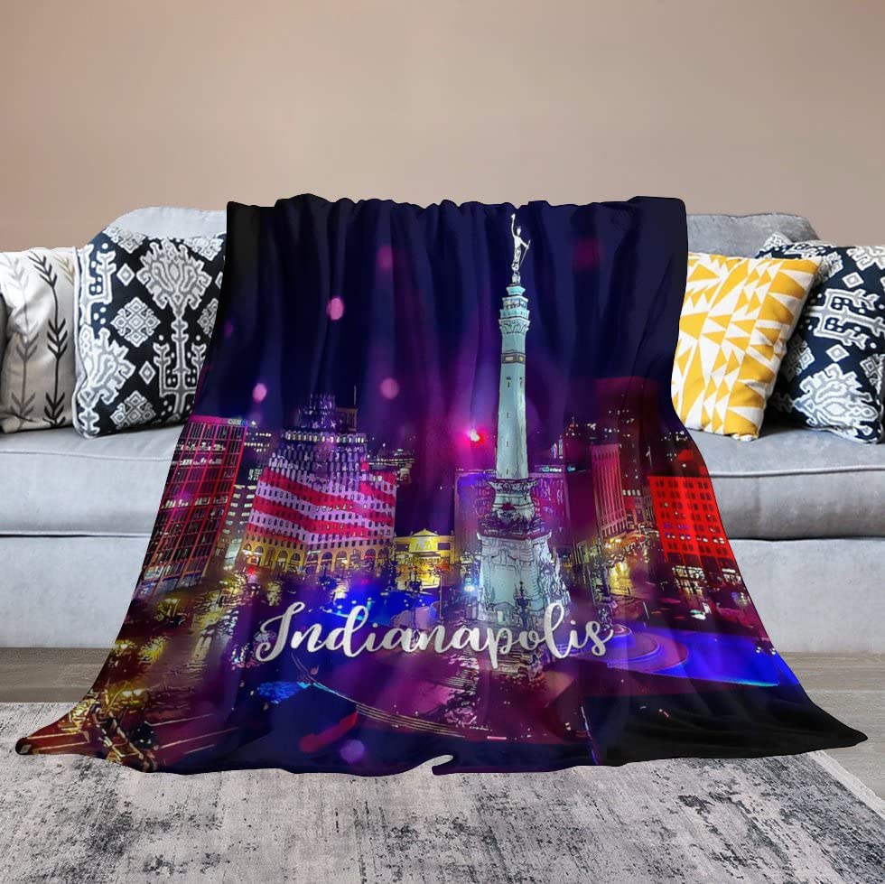 Couverture chaude Indianapolis flanelle polaire jeté de lit canapé 130x150