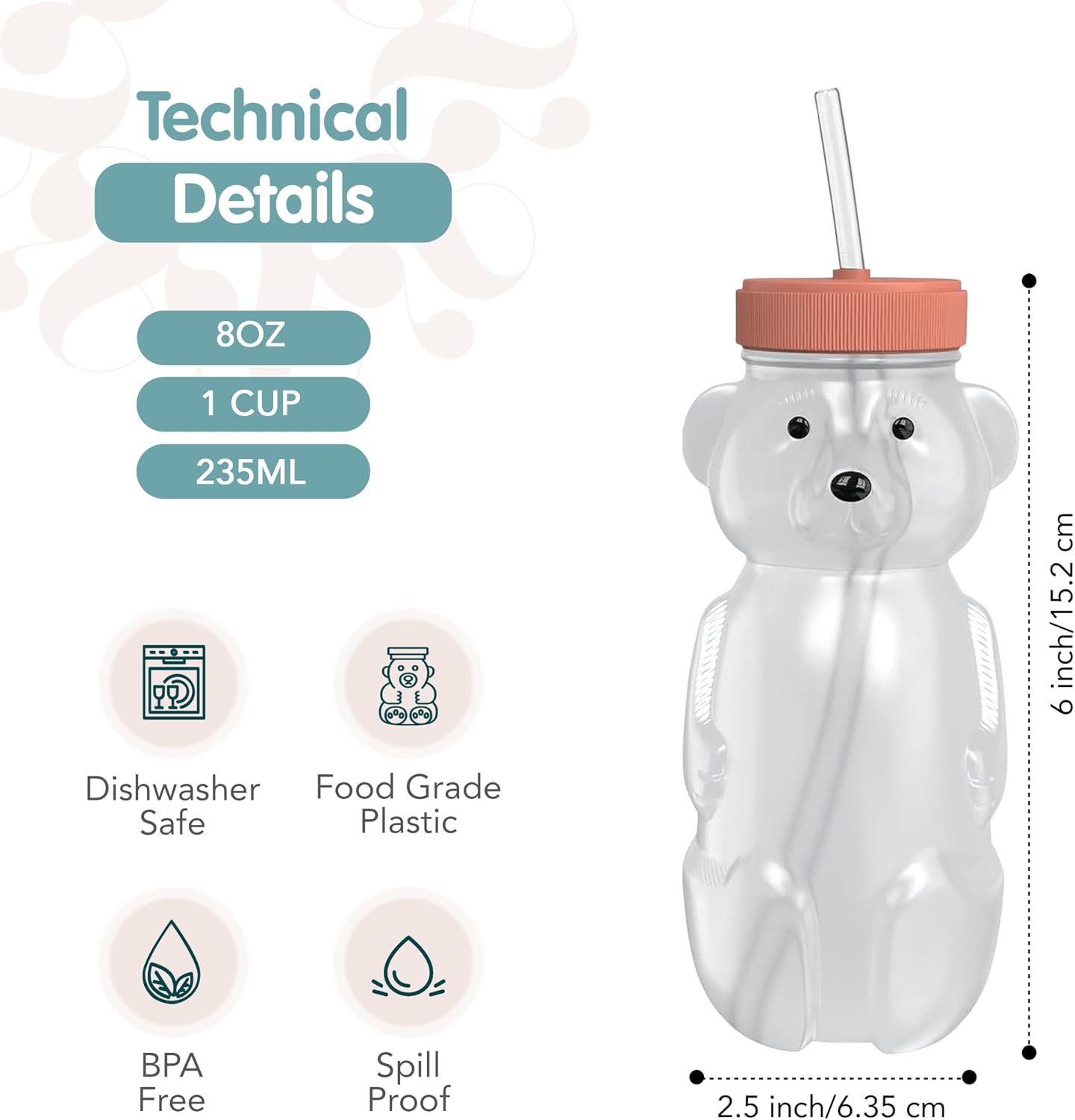 The 730 Project Honey Bear Straw Cup for Babies & Mighty Masher – Stainless Steel Baby Food Masher for Starting Solids Essentials