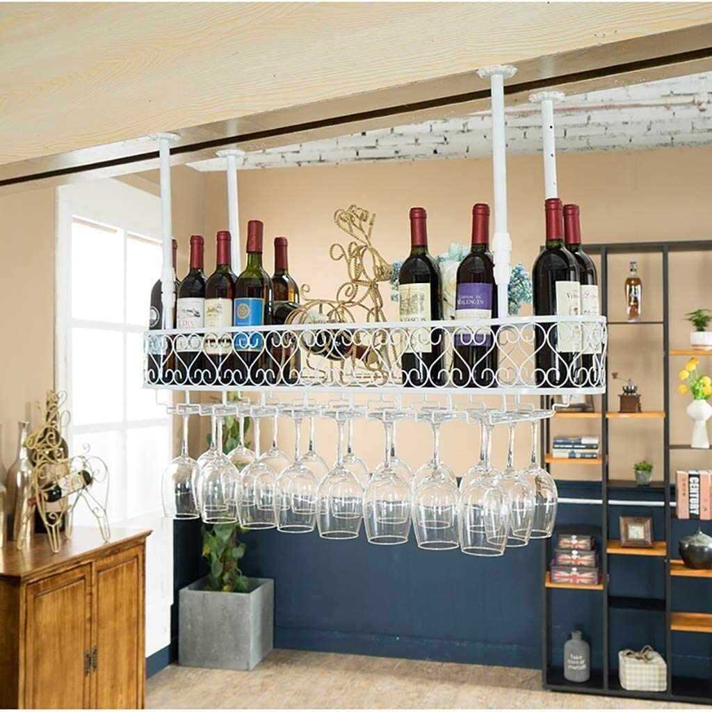 Casier à bouteilles de vin rouge en métal robuste et finitions soignées style loft