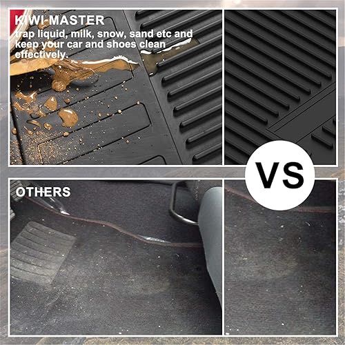 Miniatura 4 de KIWI MASTER Alfombrillas compatibles con Nissan Rogue 2014-2020, accesorios para todo tipo de clima, TPE delantero y trasero, forro de 2 filas negro