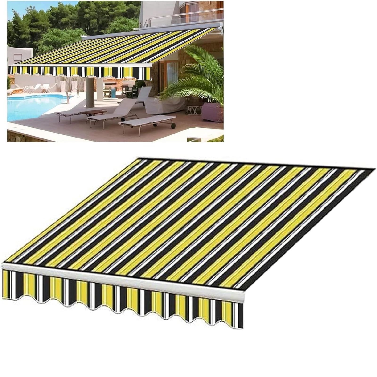 Auvent de terrasse en polyester imperméable pour protéger votre patio du soleil