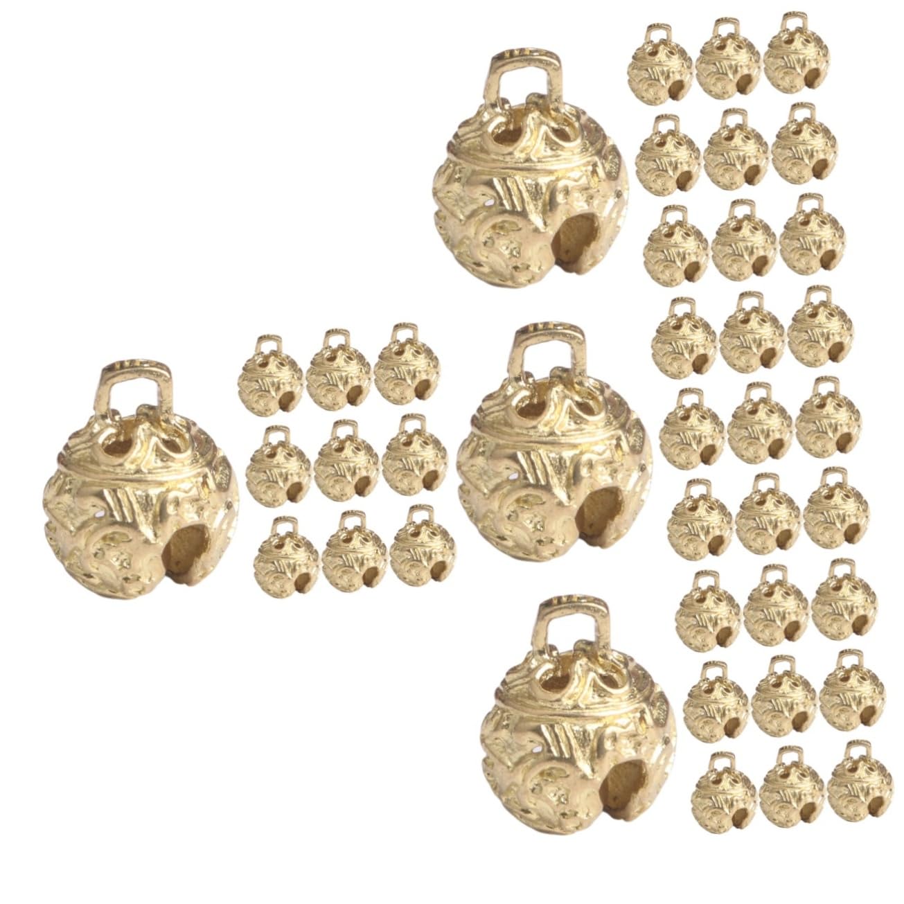 PRETYZOOM 4 Set Di Campanelli in Ottone Per Artigianato Decorativi Da Appendere Alla Casa 10 Pezzi * 4