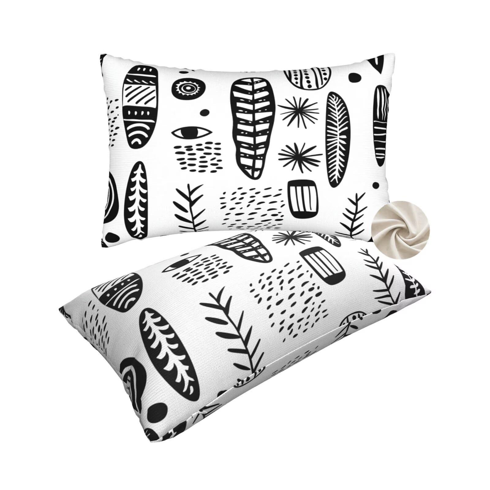 Housses de coussin douces 60x80 cm au fini moderne et élégant pour grand canapé