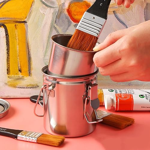 Miniatura 7 de MYARTOOL Lavadora de pincel, limpiador de pinceles portátil a prueba de fugas con tapa y pantalla de filtro, 3-1/4 pulgadas de alto x 3 pulgadas