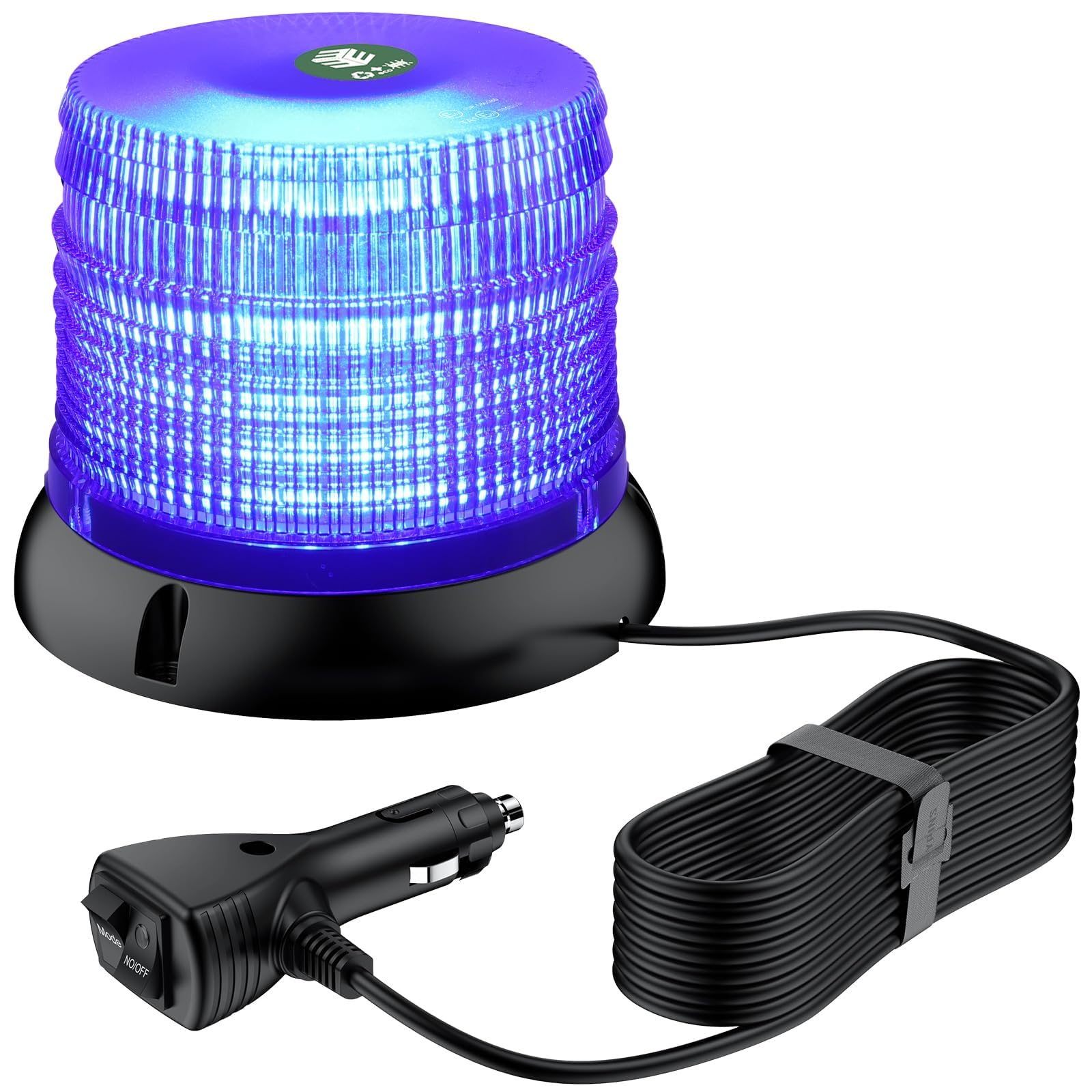 EYPINS Rundumleuchte 12V 24V 72 LED-Warnleuchte Auto, Blau Rundumleuchte Magnet 6 Blitzmuster Blinklicht Auto, 5M Kabel Warnlicht Blinkleuchte Strobe Beacon Light für Truck KFZ LKW Traktor SUV