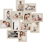 SONGMICS 4x6 Collage Picture Frames, 12-Pack Picture Frames Collage for Wall Decor, Photo Collage Frame, Maroon Brown and Heather Greige | Photo Collage Frame, Multi Picture Frame Set with Glass Front, Assembly Required, Maroon Brown, Heather Greige