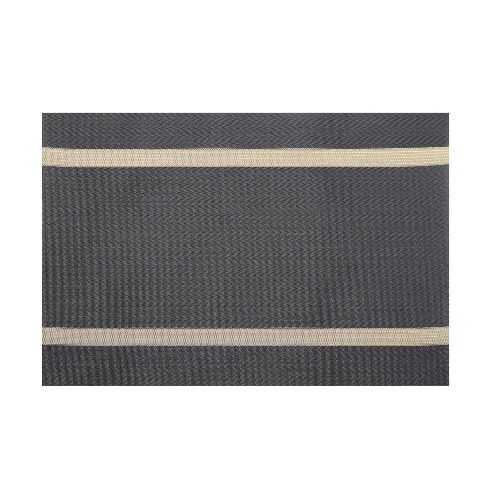 Sets de table antidérapants et lavables en PVC jacquard noir pour garçon