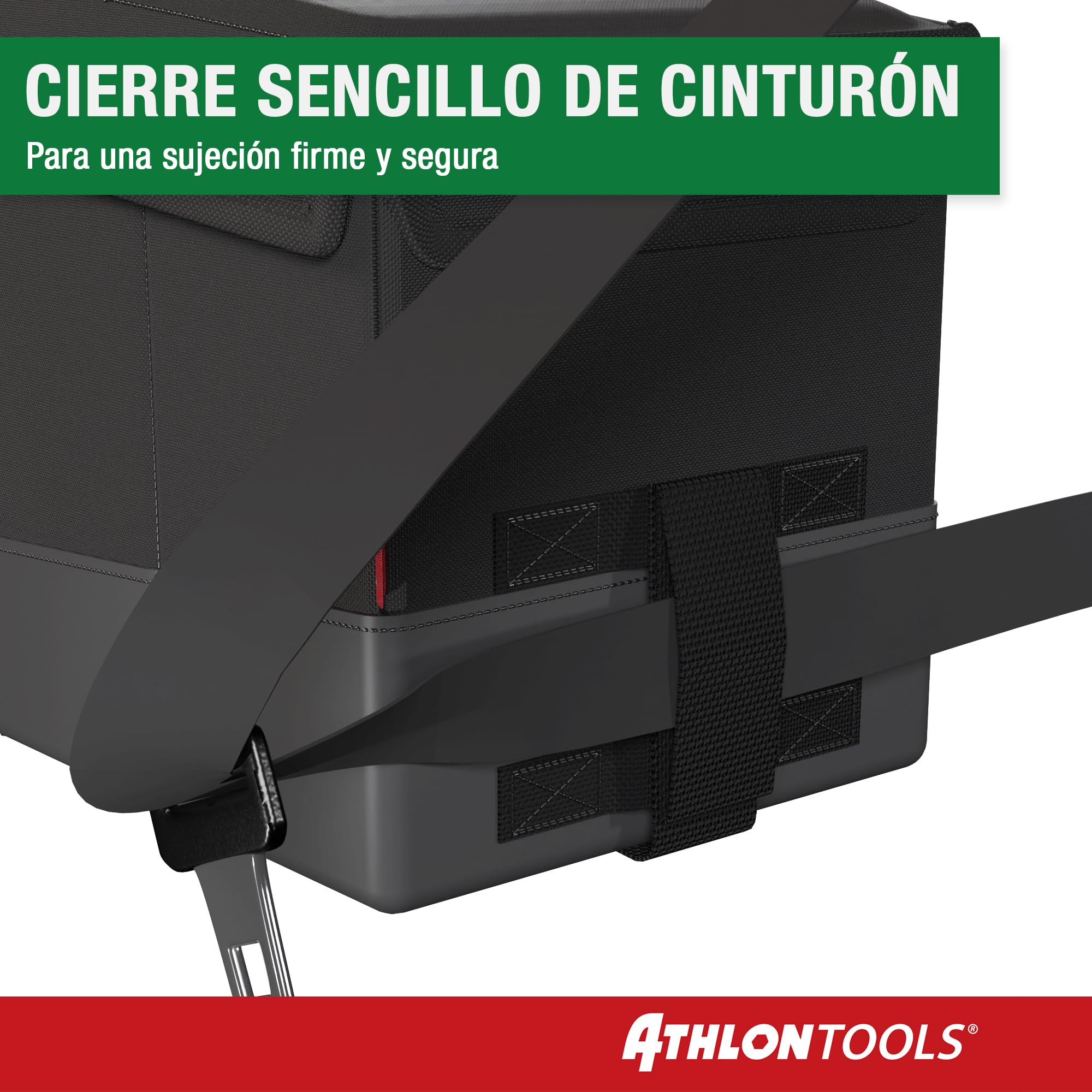 ATHLON TOOLS Organizador de asiento central prémium con tapa, versátil, para coche, espacio de almacenamiento inteligente con cierre magnético, fácil limpieza, viaje limpio y cómodo (negro)