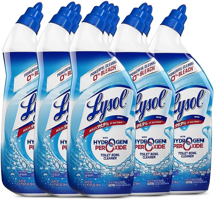 Lysol Toilet Bowl Cleaner, Ocean Fresh, 24 oz., 9/Carton