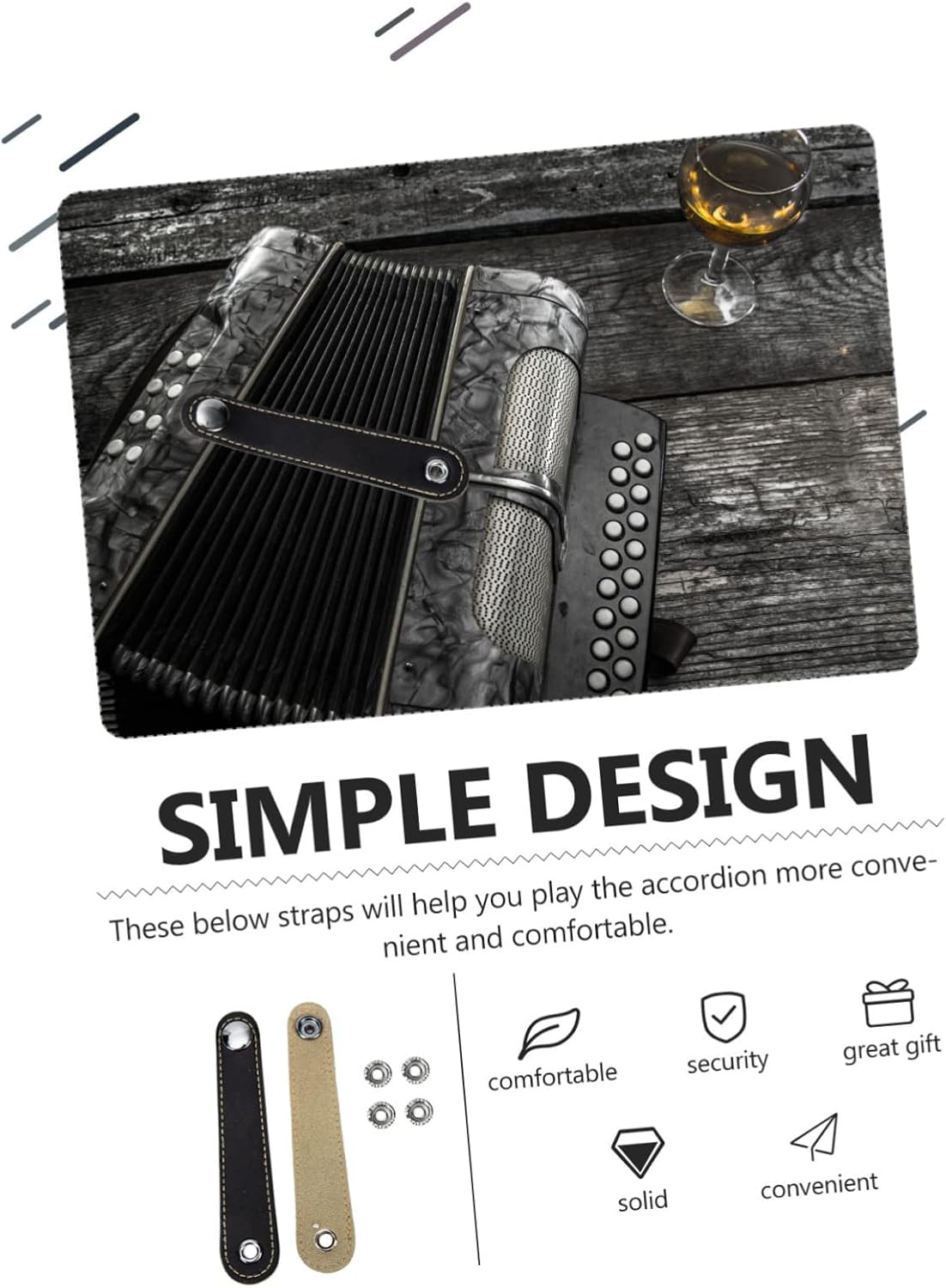 ERINGOGO 4 Sets Accordion Buckle Catcordion Accordion Belt Below Buckle
