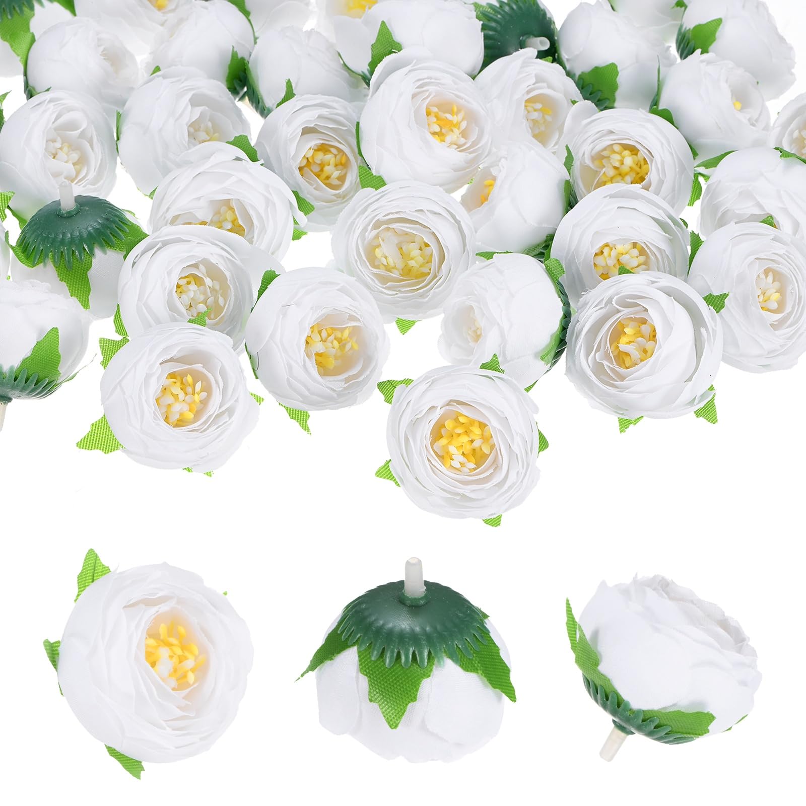 Fleur en soie de camélia blanc au réalisme saisissant pour bouquet et coiffure de mariée
