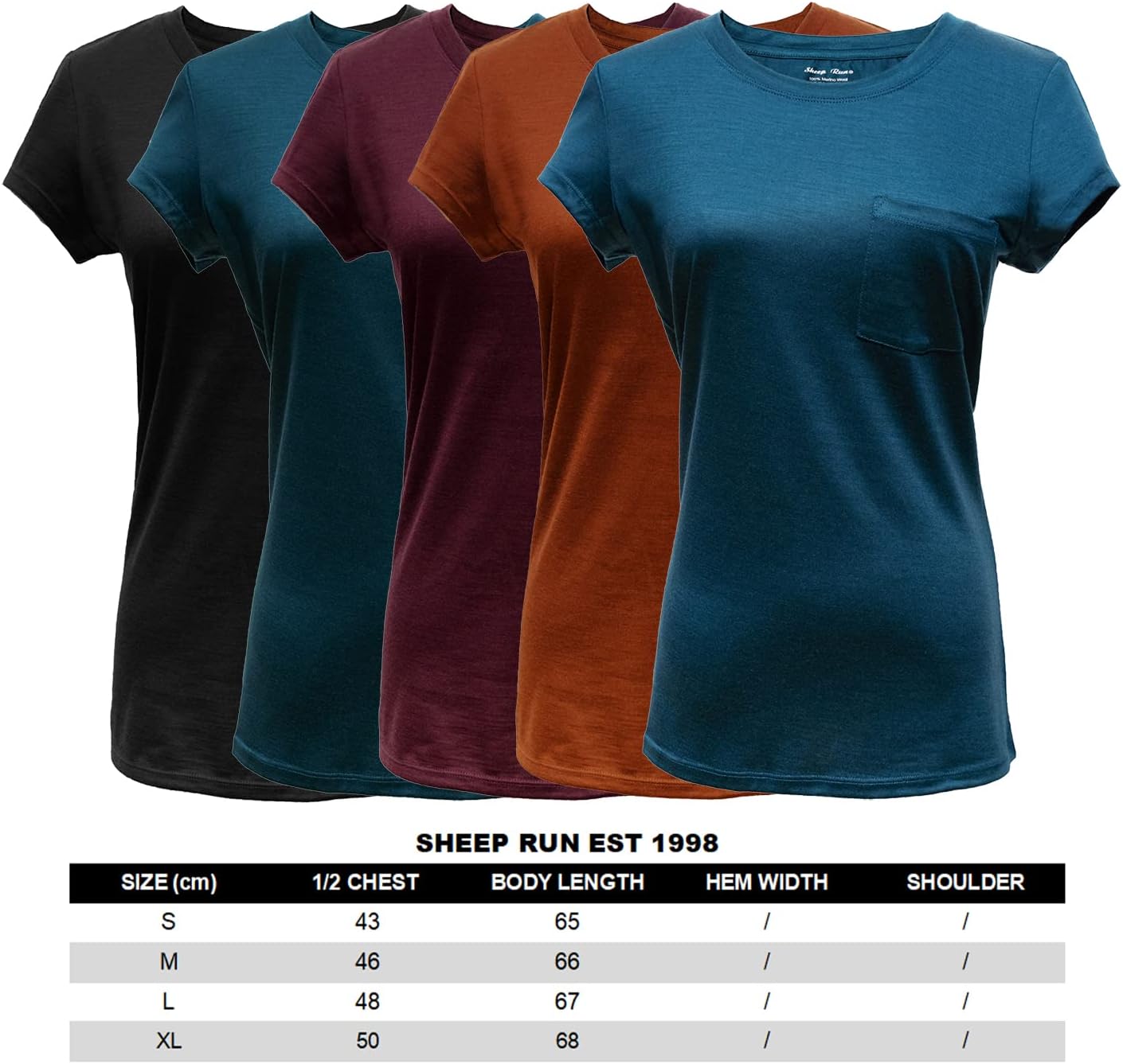 SHEEP RUN 100% Merino Wool Women's Lightweight Hiking Running Yoga Breathable Base Layer T Shirt - Image 5