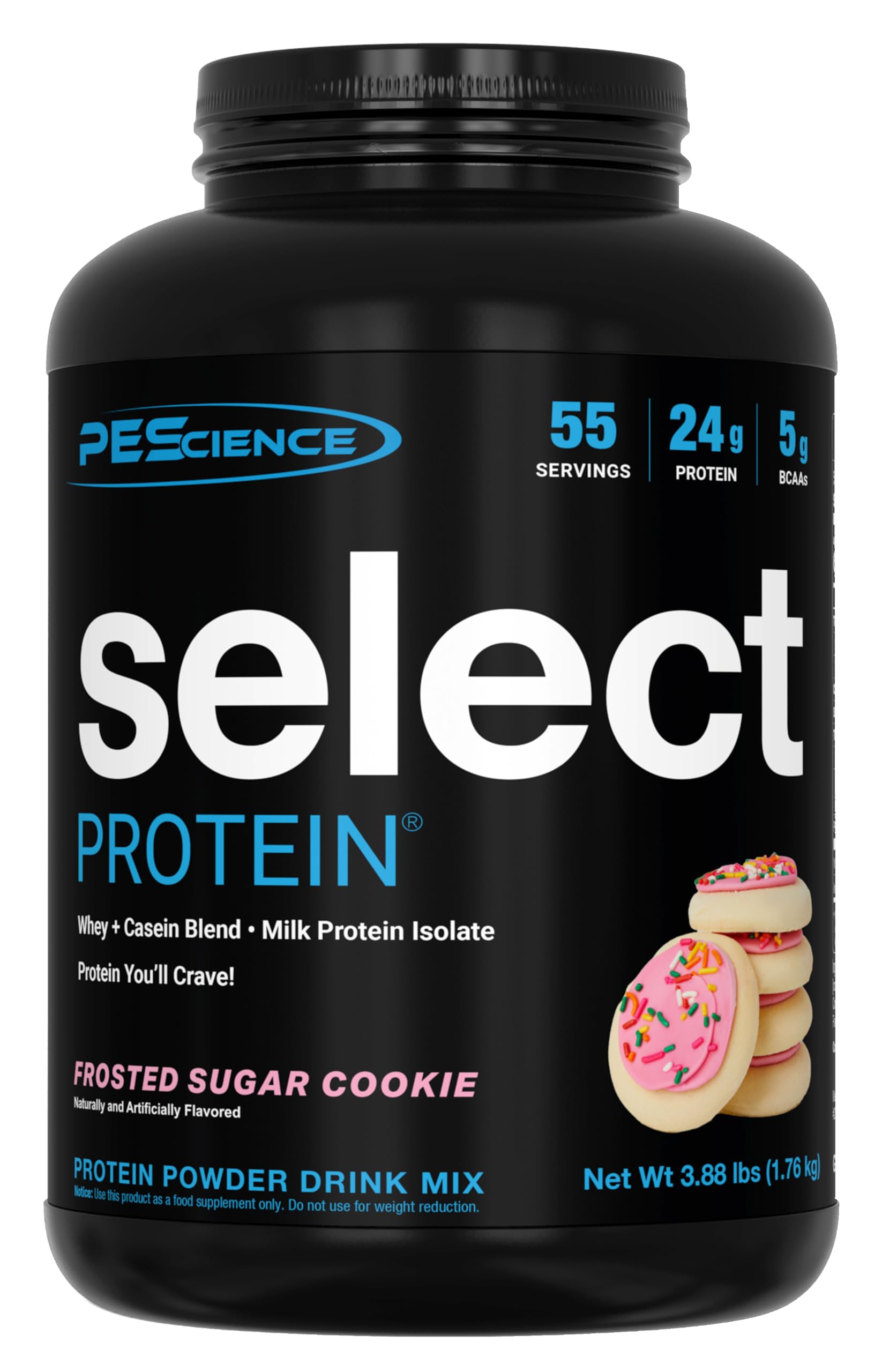 PEScience Select Protein Powder, Frosted Sugar Cookie, 55 Servings